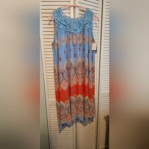 Bohemian Crochet Topped Dress